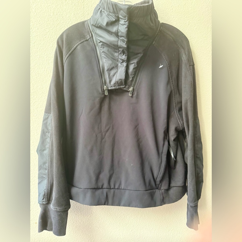 Athleta x Allyson Felix Legend Hybrid Sweatshirt Black Women’s Size XL - Picture 10 of 13